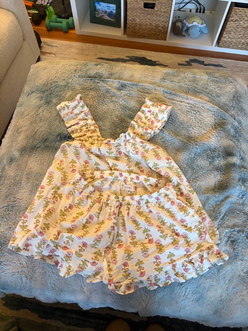 Floral Ruffle Pajama Set